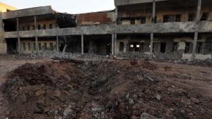 محل برخورد موشک سپاه به قلعه‌ی تروریست‌ها در کردستان عراق